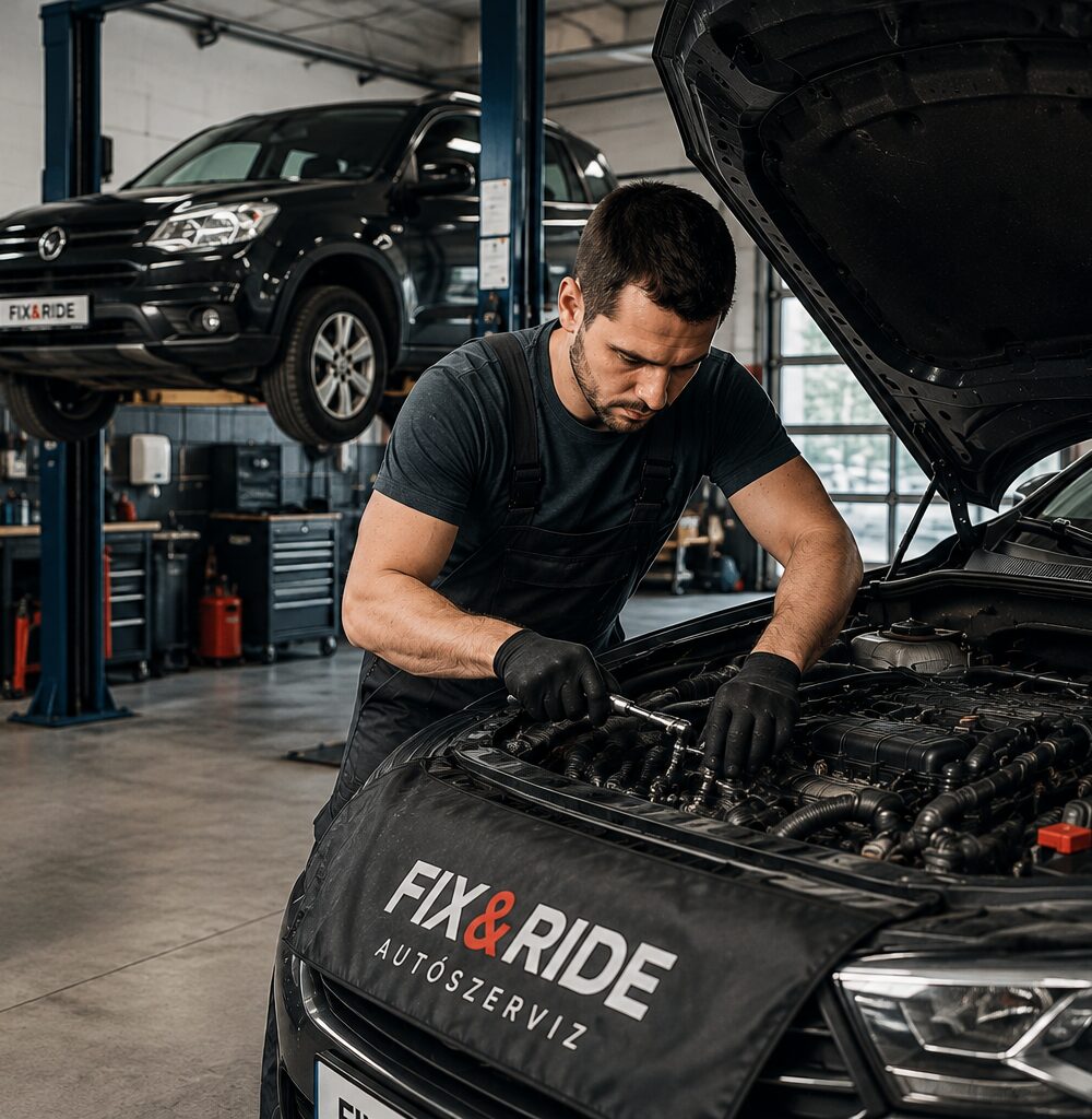 Munka közben a Fix&Ride szervizben — saját fotó a műhelyünkből